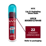 NYX Professional Makeup Lip IV Hydrating Lip Oil & Stain with Coconut Water, Cherry Drenched, 0.16 fl oz