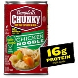 (4 pack) Campbell's Chunky Healthy Request Chicken Noodle Soup, 18.6 oz Can