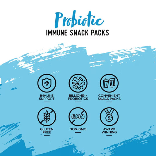 Nature's Garden Probiotic Immune Snack Packs 28.8oz (1.2oz x 24) - Pack of 4 - Plant-Based, Gluten-Free, Non-GMO, Convenient Healthy Snacks