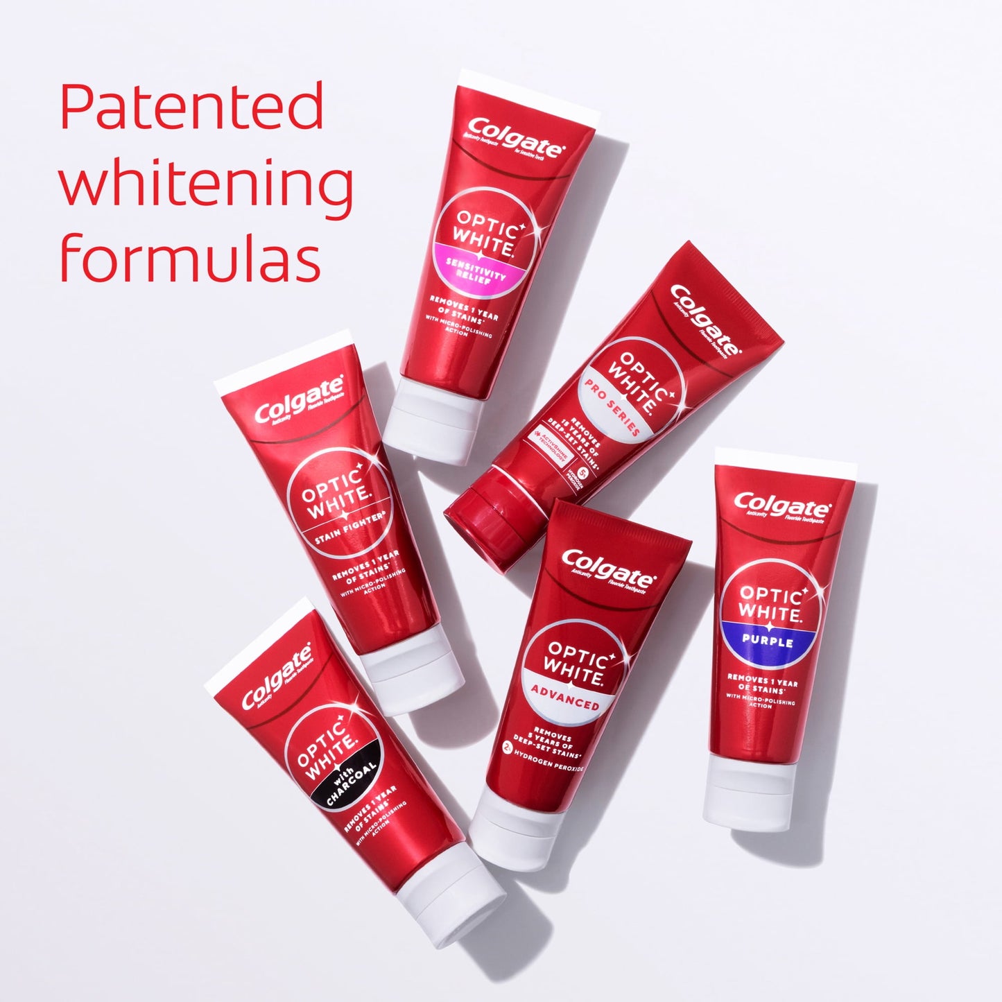 Colgate Optic White Purple Teeth Whitening Toothpaste with Fluoride, Fresh Mint Flavor, 3.8 oz
