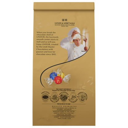 Lindt Lindor Assorted Chocolate Candy Truffles, 5.1 oz, Bag