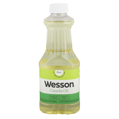 Wesson Pure & Cholesterol Free Canola Oil, 24 fl oz