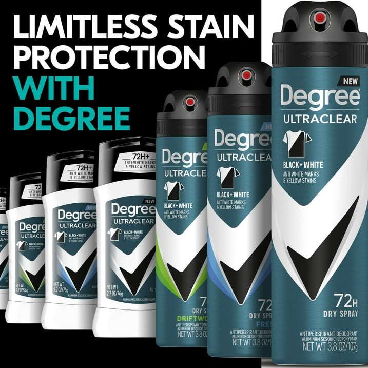 Degree Men UltraClear 72H Men's Antiperspirant Deodorant Stick, 2.7 oz Twin Pack