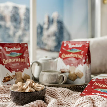 Quadratini Cinnamon, Bite-size Wafer Cookie, 8.82 oz, pack of 6