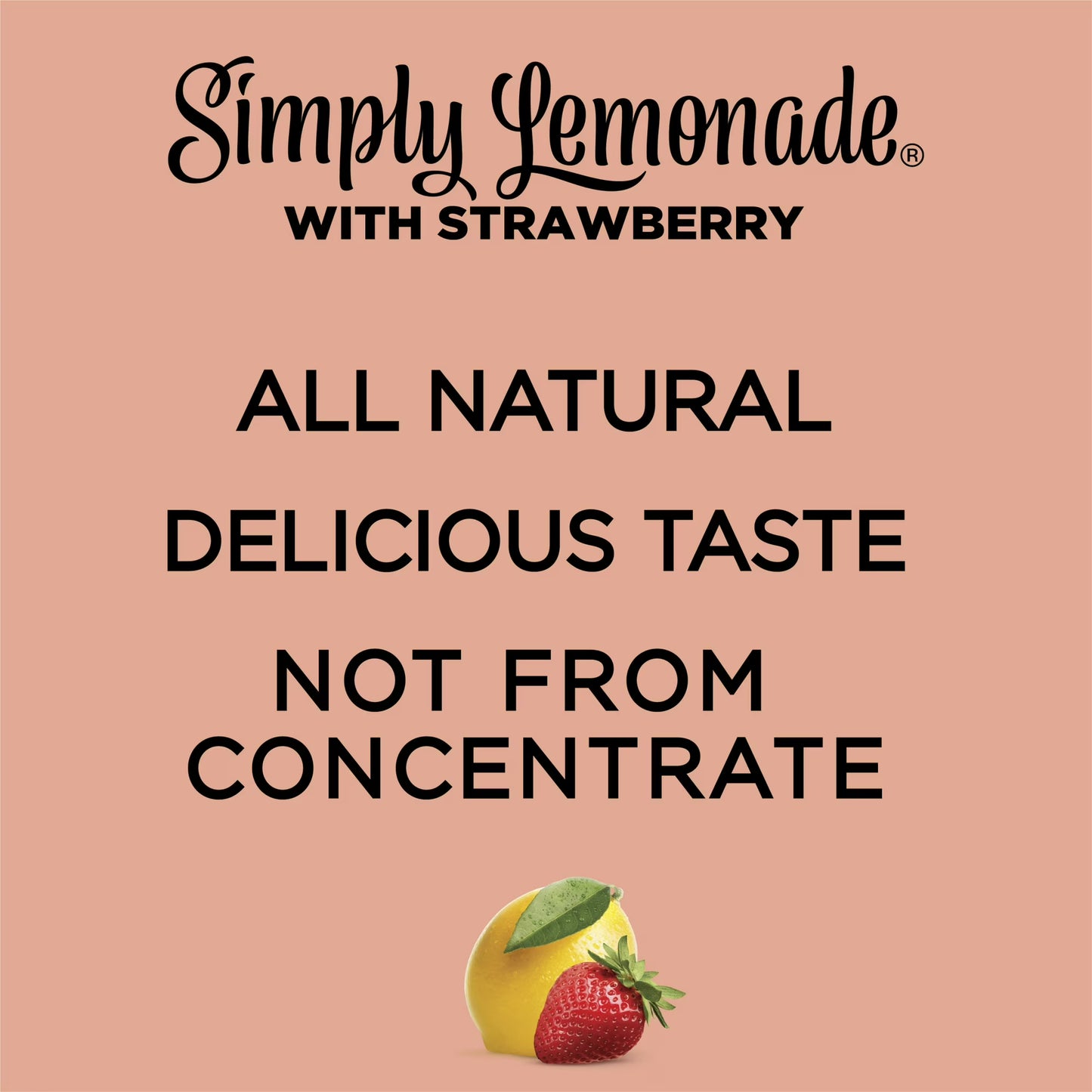 Simply Lemonade with Strawberry Bottle, 52 fl oz