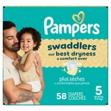 Pampers Swaddlers Fragrance Free Baby Diapers Size 5, 58 Count (Select for More Options)