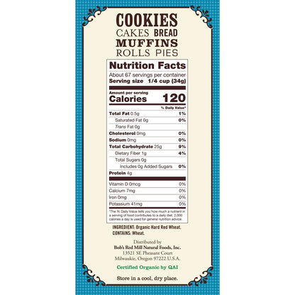 Bob's Red Mill Organic Unbleached White All-Purpose Flour, Allergen-Free, 5 lbs