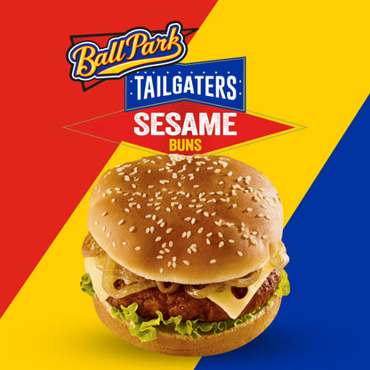 Ball Park Tailgaters Sesame Buns, 8 count, White Hamburger Buns, 21 oz Bag