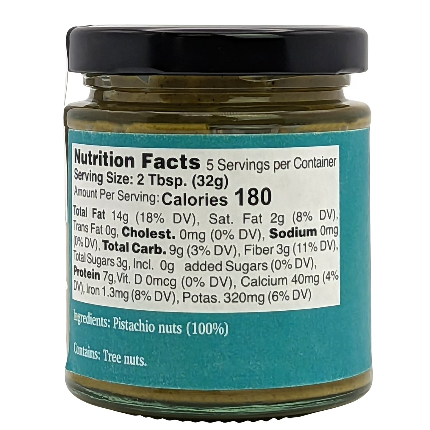 Nutural World - Crunchy Pistachio Butter 6 oz (170g) - Great Taste Award Winner - Pure 100% Single Ingredient - Vegan, Kosher, Paleo Friendly