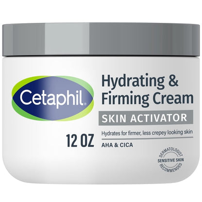 Cetaphil Skin Activator Hydrating & Firming Body Cream with Mandelic Acid (AHA) and Centella Asiatica (CICA) Cream, Hydrates and Firms Aging Skin, Anti-Aging Skin Care, 12 oz