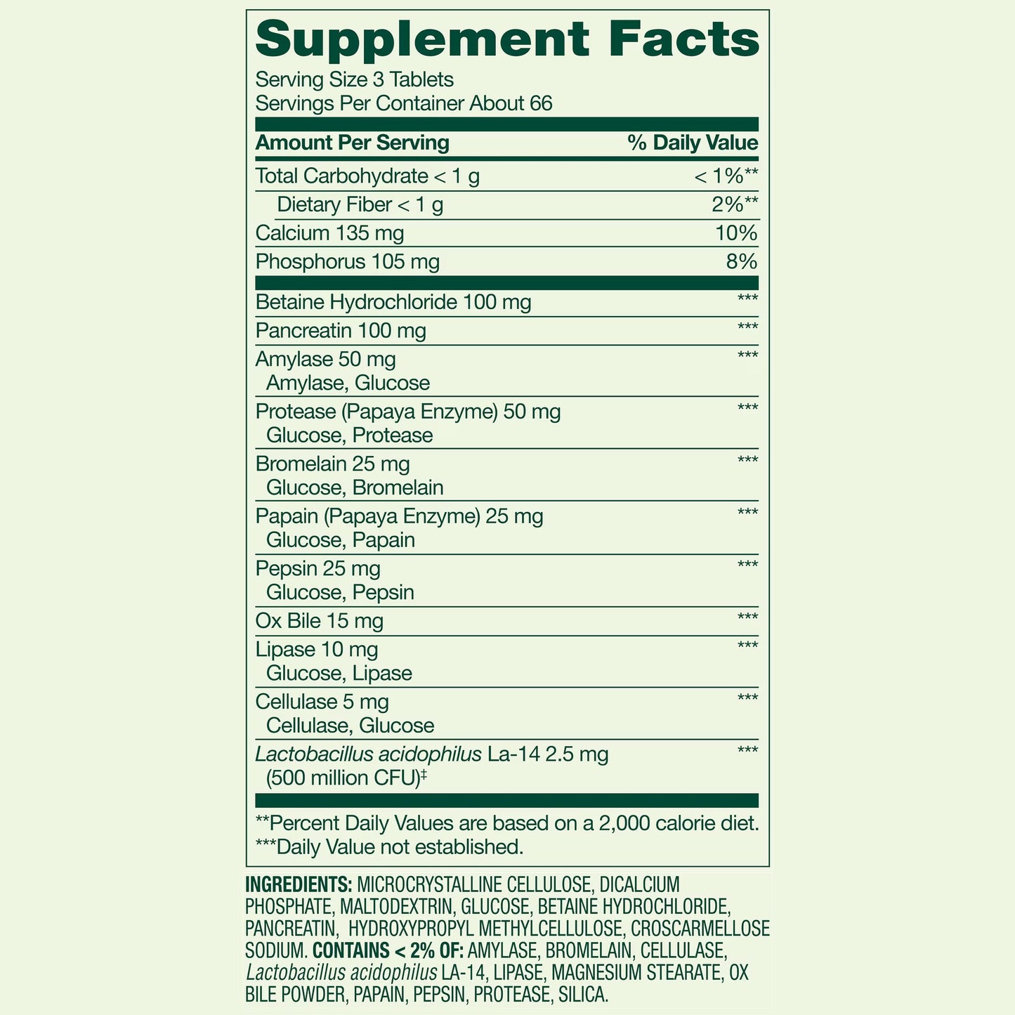 Spring Valley Probiotic Multi-Enzyme Digestive Formula Tablets, 200 Count