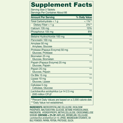 (3 pack) Spring Valley Probiotic Multi-Enzyme Digestive Formula Tablets, 200 Count