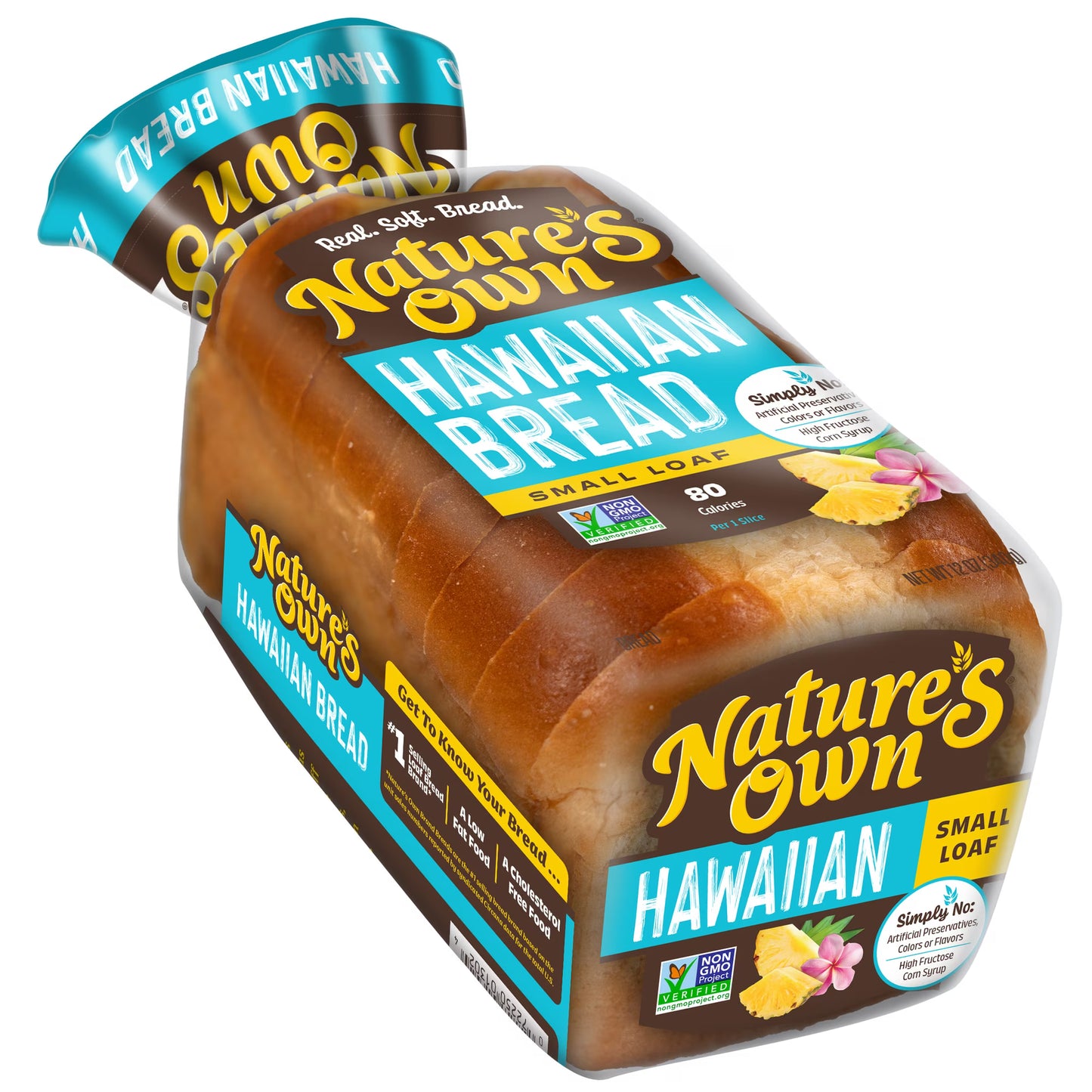 Nature's Own Hawaiian, Non-GMO Small Loaf Bread, Sandwich Bread, 12 oz Loaf