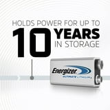 Energizer Lithium 9V Batteries (1 Pack), Lithium 9 Volt Batteries