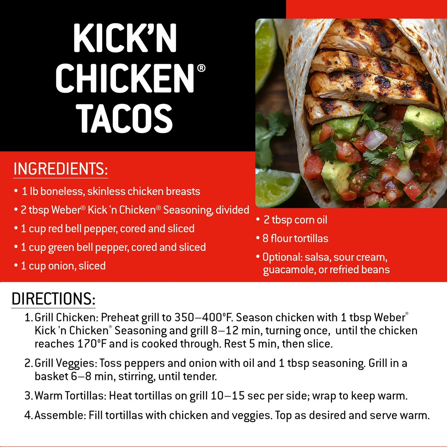 Weber Kick'n Chicken Seasoning, Gluten Free, 5 oz