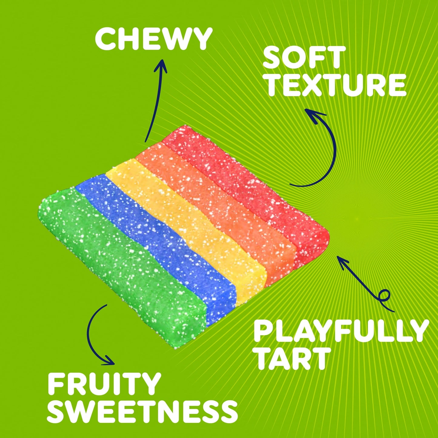 (3 pack) Airheads Xtremes Bites Peanut-Free Rainbow Berry Chewy Sour Candy, 9 oz Resealable Bag