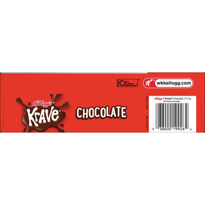 Kellogg's Krave Chocolate Breakfast Cereal Family Size Box, 17.3 oz