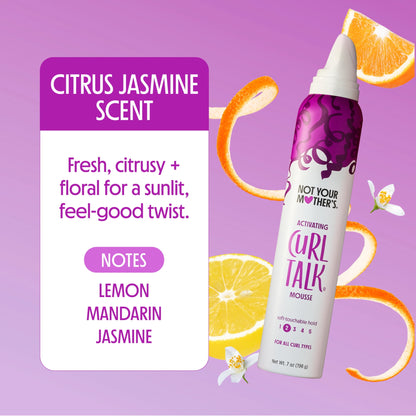 (2 pack) Not Your Mother's Curl Talk Curl Activating Hair Mousse for Lightweight Hold, 7 oz