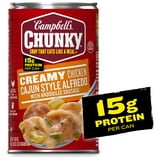 (2 pack) Campbell's Chunky Creamy Chicken Cajun Style Alfredo with Andouille Sausage Soup, 18.8 oz Can
