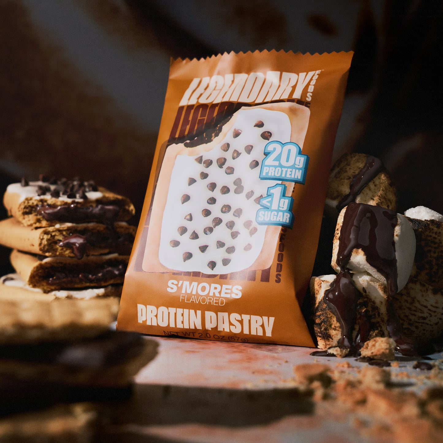 Legendary Foods Gluten Free and Keto Friendly Protein Pastry - S'mores - 8oz/4ct