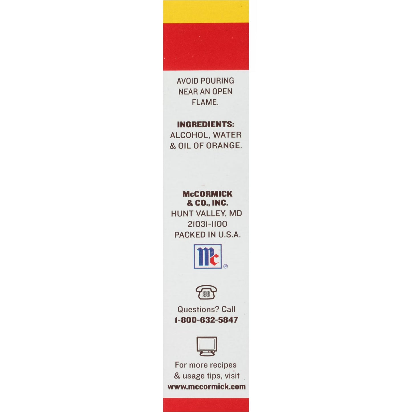 McCormick Non-GMO Kosher Pure Orange Extract, 2.0 fl oz Box