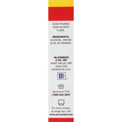 McCormick Non-GMO Kosher Pure Orange Extract, 2.0 fl oz Box