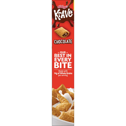 Kellogg's Krave Chocolate Breakfast Cereal Family Size Box, 17.3 oz