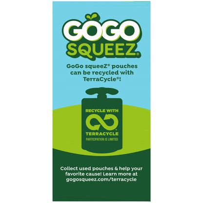 GoGo squeeZ No Sugar Added Apple Applesauce and Fruit Puree Pouches, 3.2 oz (10 Pack)