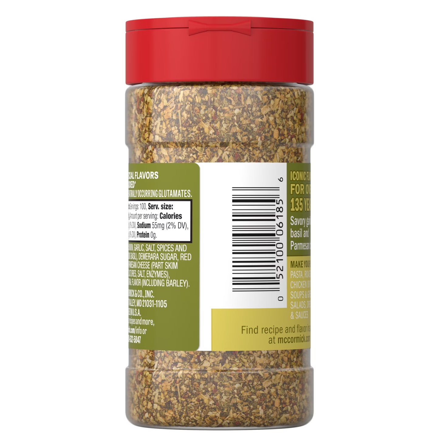 McCormick Savory Herb Parmesan Seasoning, 2.5 oz Bottle