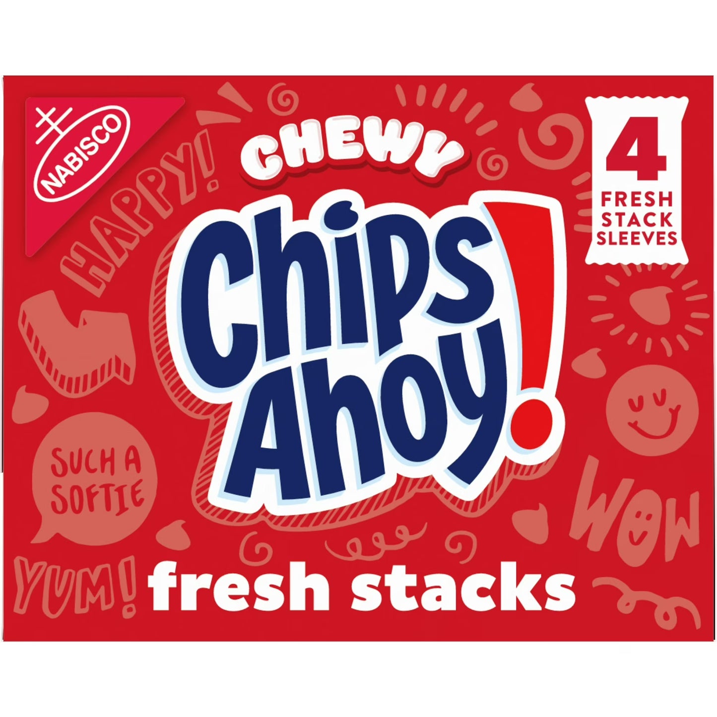 CHIPS AHOY! Fresh Stacks Chewy Fudgy Chocolate Chip Cookies, 8.66 oz (4 Multi Snack Packs)