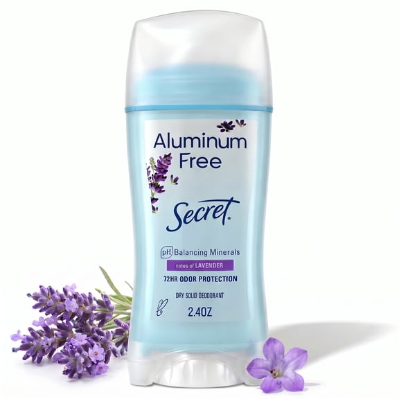 Secret Aluminum Free Deodorant for Women, Lavender, 2.4 oz