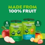 GoGo squeeZ No Sugar Added Apple & Gimme 5 Applesauce & Fruit Puree Variety, 3.2 oz (10 Pack)