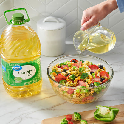 (3 pack) Great Value Canola Oil, Heart Healthy, High Smoke Point, 1 Gallon Bottle