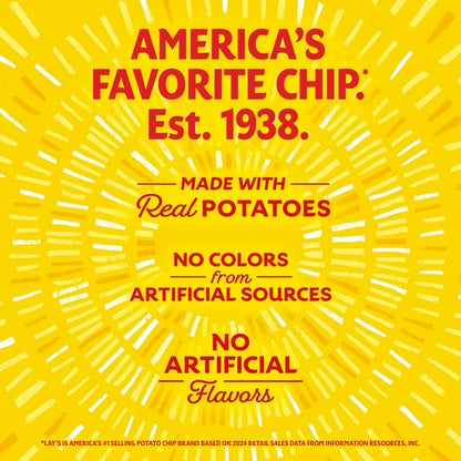 Lay's Wavy Hickory BBQ Flavored Potato Chips, 7.5 oz Bag