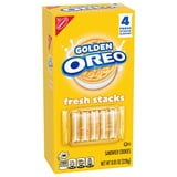 OREO Fresh Stacks Golden Sandwich Cookies, Travel Snacks, 8.05 oz (4 Multi Snack Packs)