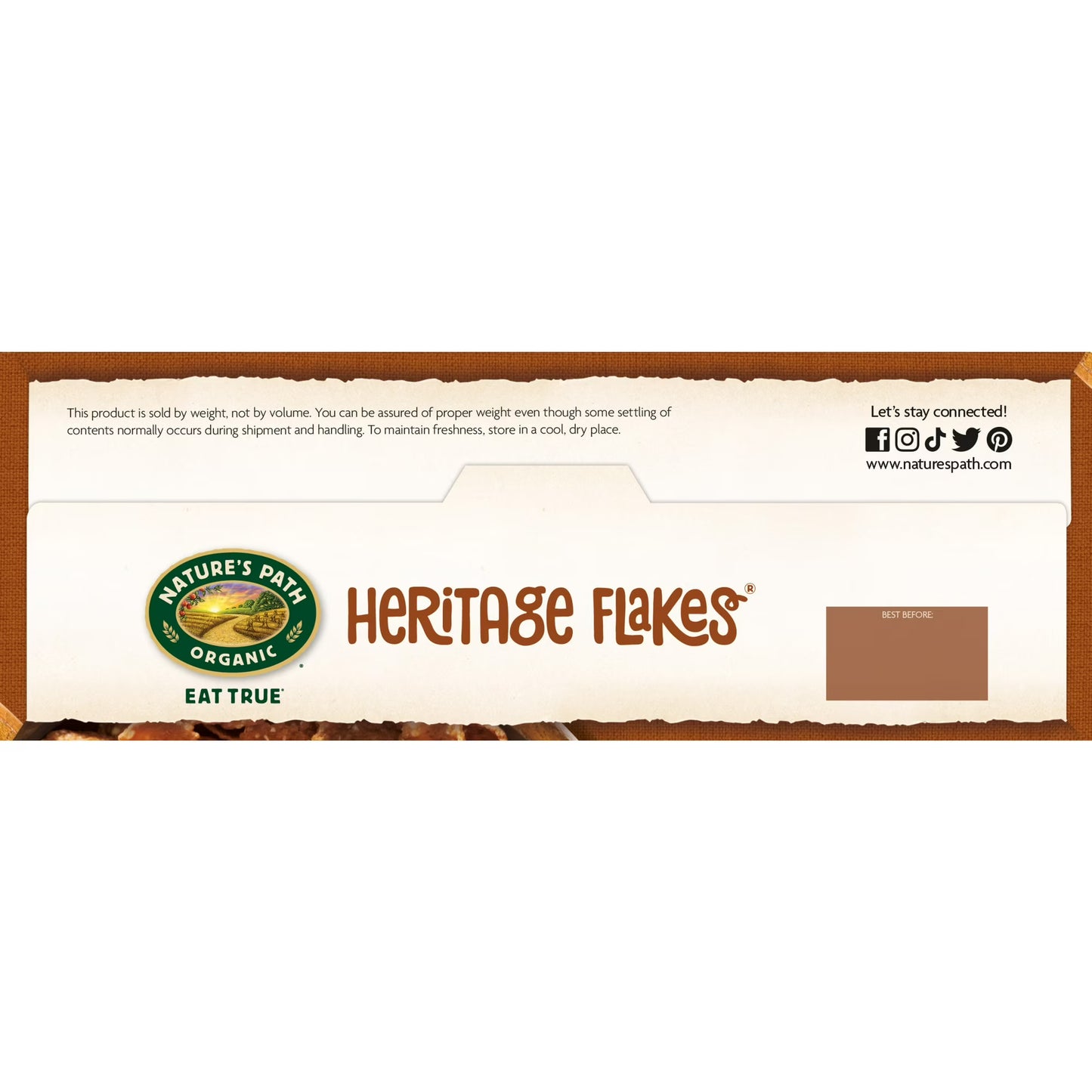 Nature's Path Organic Breakfast Cereal, Heritage Flakes, 33.5oz Box