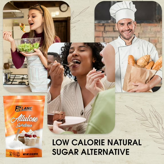 Allulose Sweetener 2 Pound Bag - Natural, Keto, Low Calorie, Zero Net Carb by Fit Lane Nutrition
