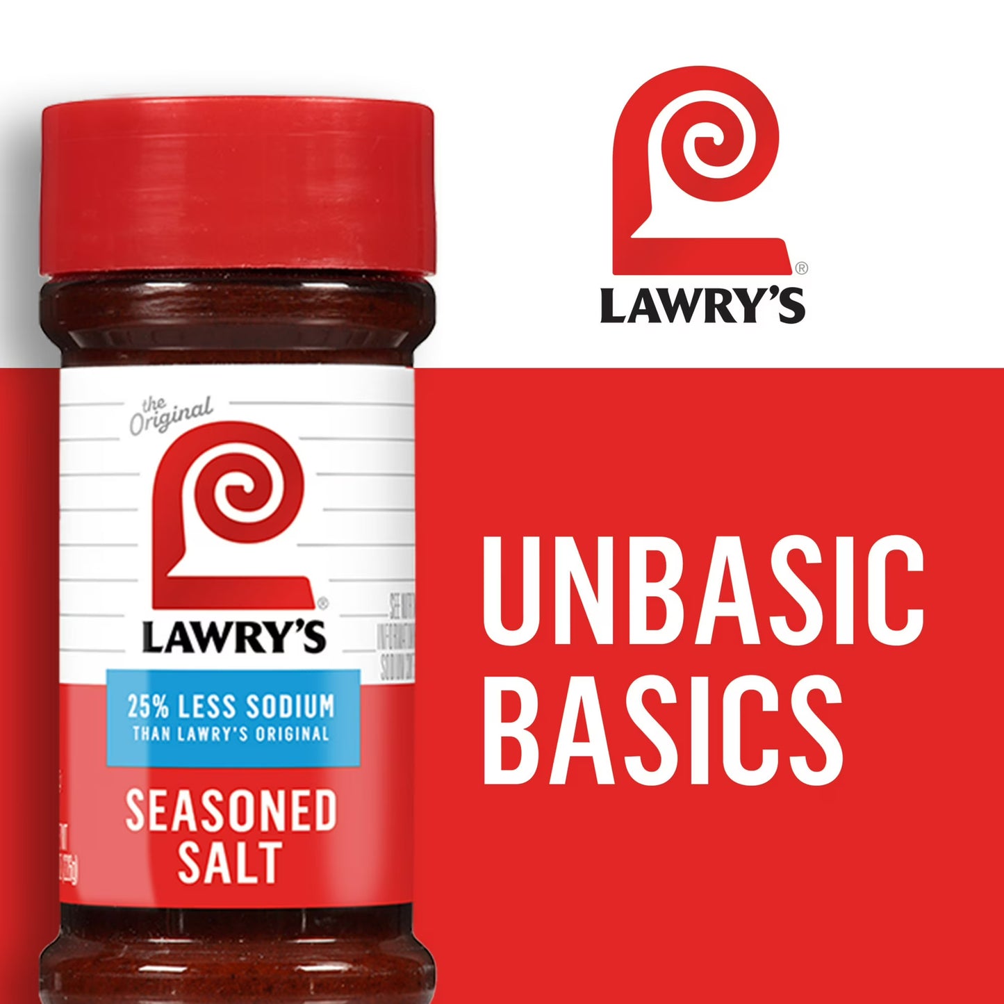 Lawry's Kosher 25% Less Sodium Seasoned Salt, 8.0 oz Bottle