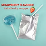 Stitch Lollipops with Strawberry Popping Candy, Individually Wrapped, Birthday Party Favors, 1.13 Ounces Each, Pack of 3
