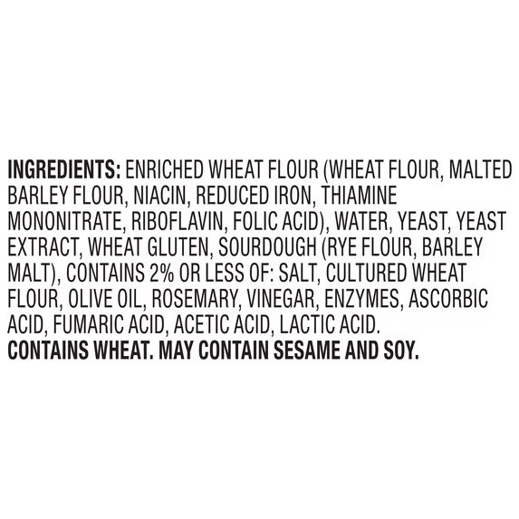 Marketside Artisan Freshly Baked Rosemary Boule Bread, 16 oz (Shelf Stable)