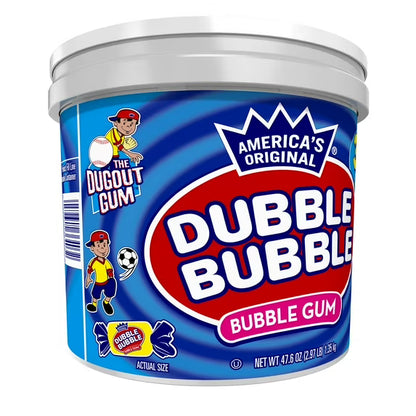 Dubble Bubble Gum, Individually Wrapped, 300 Pieces in Resealable Tub
