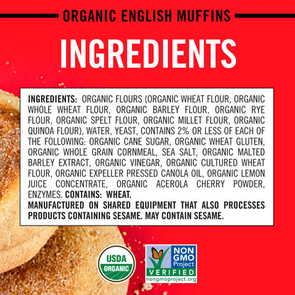 Dave's Killer Bread Killer Classic English Muffins, Organic English Muffins, 6 Count