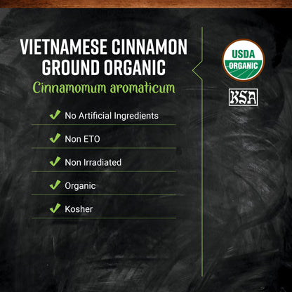 Frontier Co-op Certified Organic Vietnamese Cinnamon, 5.11 oz. Bag
