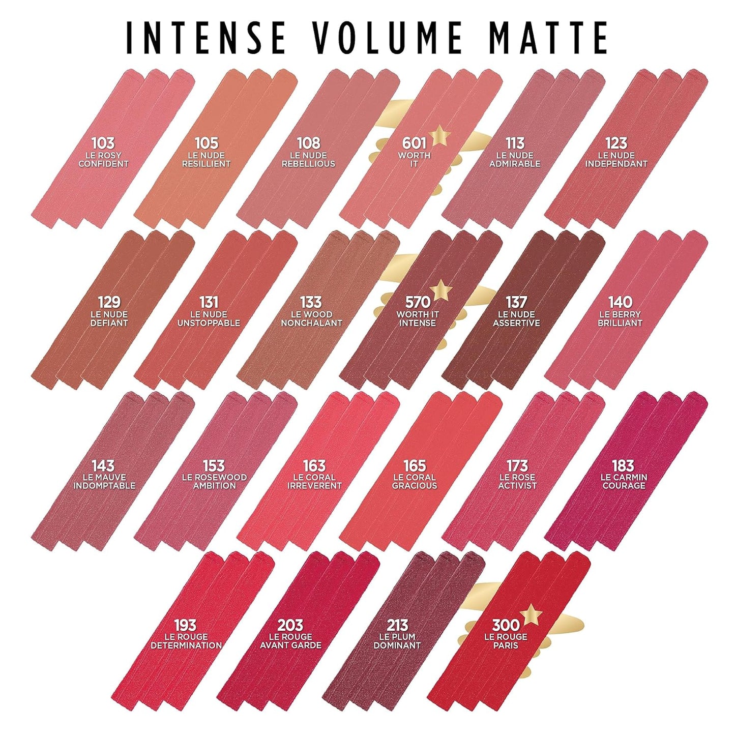 L'Oreal Paris Colour Riche Intense Volume Matte Lipstick, Lip Makeup Infused with Hyaluronic Acid for up to 16HR Wear, Le Berry Brilliant, 0.06 Oz