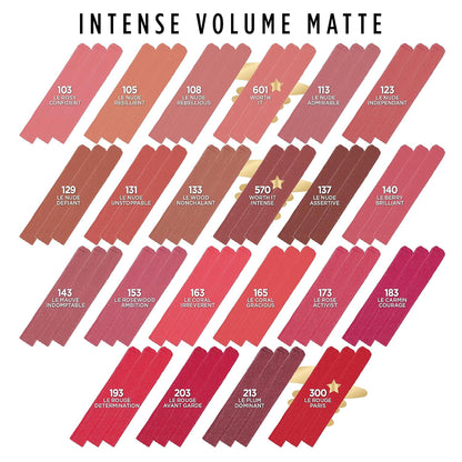 L'Oreal Paris Colour Riche Intense Volume Matte Lipstick, Lip Makeup Infused with Hyaluronic Acid for up to 16HR Wear, Le Berry Brilliant, 0.06 Oz