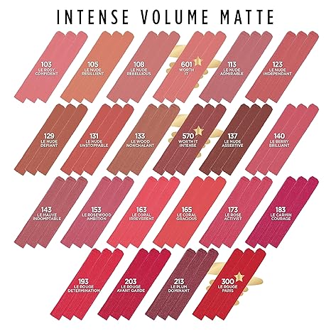 L'Oreal Paris Colour Riche Intense Volume Matte Lipstick, Lip Makeup Infused with Hyaluronic Acid for up to 16HR Wear, Le Nude Assertive, 0.06 Oz