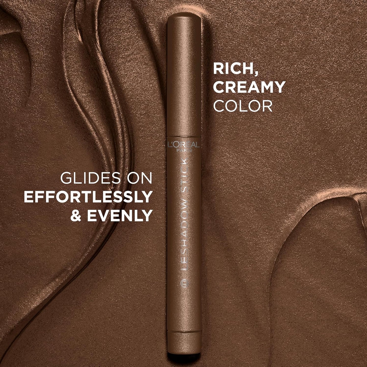 L'Oreal Paris Makeup Le Shadow Stick Eyeshadow, Blendable, Smudge-Resistant, Cream Eyeshadow, Brown Abyss, 0.05 Oz