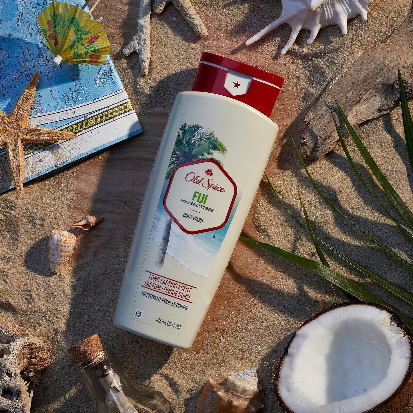 Old Spice Men's Body Wash Fiji with Palm Tree, 18 oz (Pack of 8)