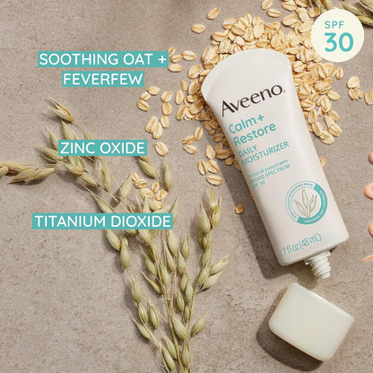 Aveeno Calm + Restore Daily Moisturizer Mineral Sunscreen, 1.7 fl. oz