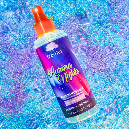 Tree Hut Aurora Nights Fragrance Mist, Hydrating, Alcohol-Free Formula, Cozy Scent with Warm Pistachio and Toasted Marshmallow Notes, 6 fl oz (Pack of 2)